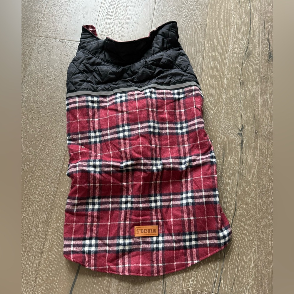 Plaid dog jacket